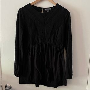 Black Long Sleeve Maternity Blouse